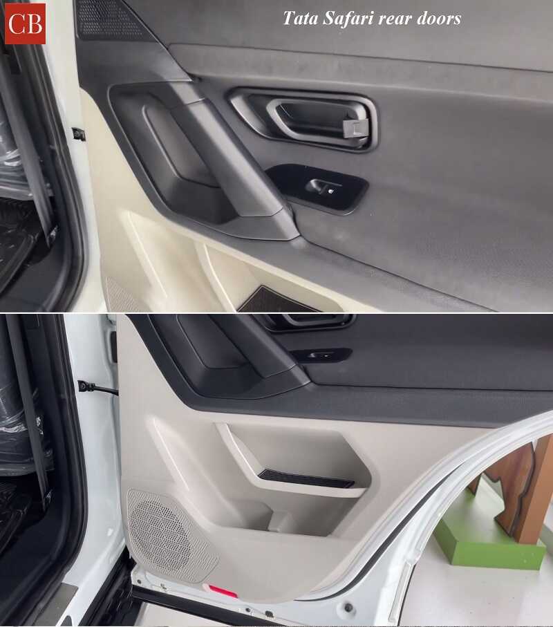 Tata Safari XE rear door.