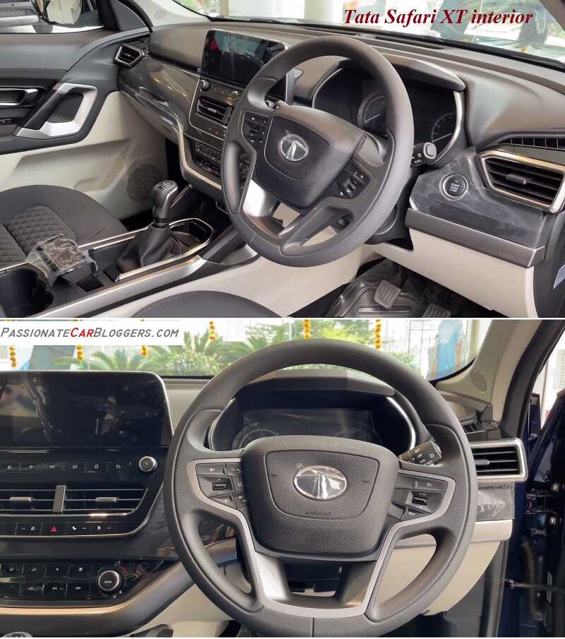 Tata Safari XT interior.